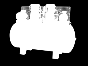 1 Volt/Hz/Ph l db(a) l /min CFM m 3 /h cil./st. bar psi HP kw kg LxPxH Q.