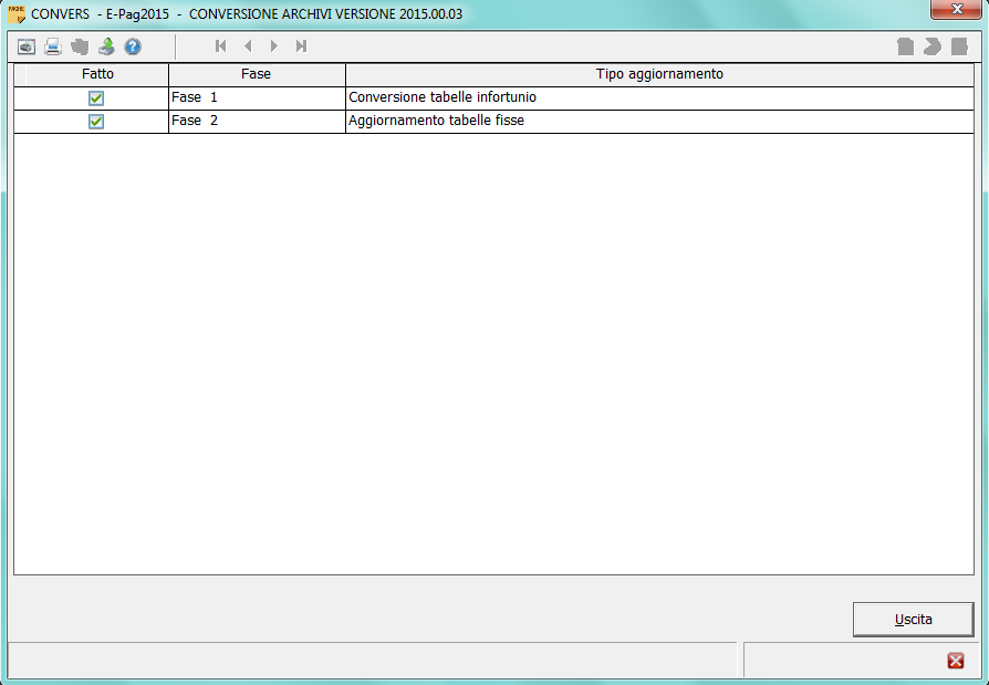 Conversione Archivi CONVERS CONVERS Dopo aver installato la versione è necessario effettuare la conversione degli archivi mediante il comando CONVERS.
