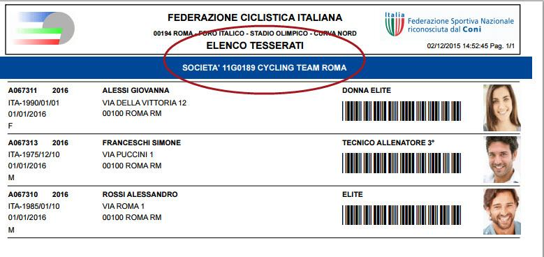 propria società in un elenco analogo a quello che abbiamo