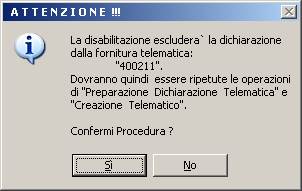 La nuova videata che appare vi ricorda che la dichiarazione risulta ancora protetta dalla stampa ministeriale e quindi è necessario procedere alla rimozione