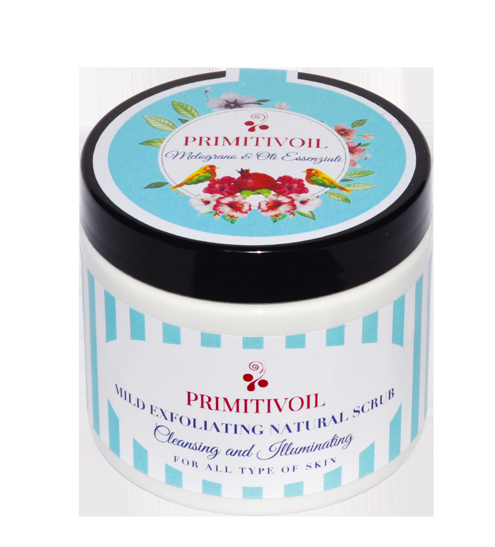 CREMA VISO SCRUB LINEA PRIMITIVOIL Ingredienti: Aqua* (AcquaPhi), Isononyl Isononanoate, Astrocaryum Murumuru Seed Powder, Cetearyl Alcohol, Glyceryl Stearate, Gliceryn, Vitis Vinifera Seed Oil,