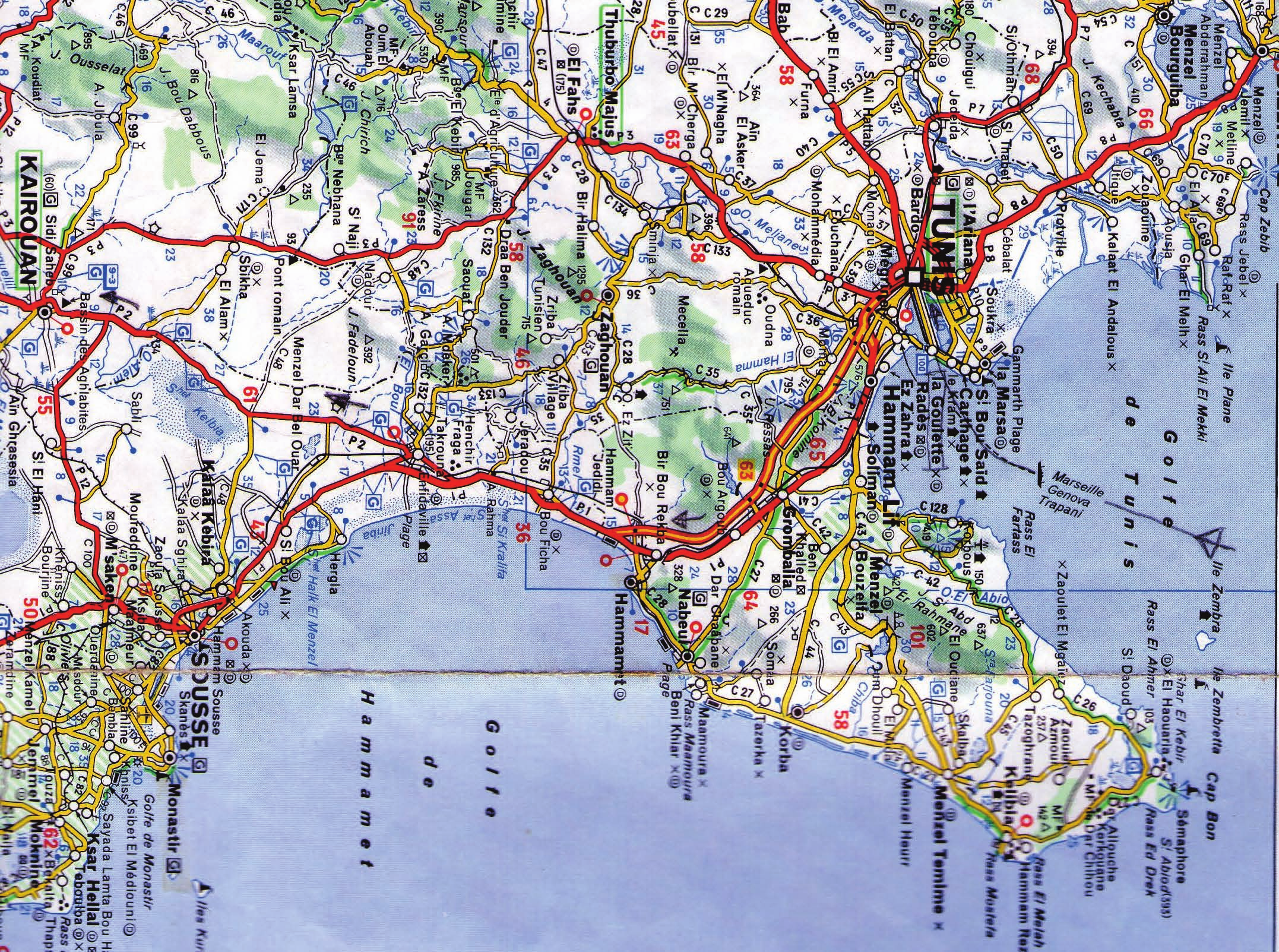 TUNISI - KAIROUAN Km. 210 PRIMA 4 DELL IBARCO 1 IMBARCHI : da Trapani e da Palermo (Consultare orari e date partenze anche per il ritorno.