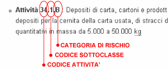 introducendo nella classificazione : il numero di attività definito nell allegato I al nuovo DPR; la sottoclasse che permette, all interno della stessa attività, di evidenziare eventuali diversità