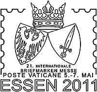 Comunicato 10/11 Annullo postale speciale in occasione «21. Internationale Briefmarken-Messe Essen 2011» (5-7 maggio 2011) In occasione della manifestazione «21.