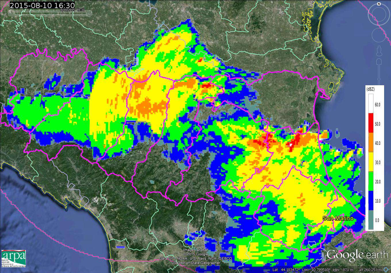 Cumulate di precipitazione e caratterizzazione microfisica La prima giornata è stata caratterizzata da precipitazioni più intense e localizzate, che hanno