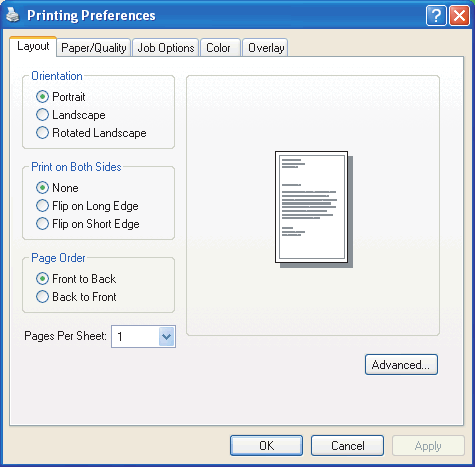 Scegliere PostScript anche se si eseguono stampe principalmente da applicazioni per grafica e DTP professionali.