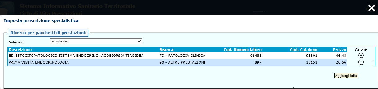 F i g u r a Figura 25 E' possibile ricercare i codici e le relative descrizioni consultando il Nomenclatore e il Catalogo delle prestazioni ai seguenti link: Nomenclatore Ufficiale Regionale Catalogo