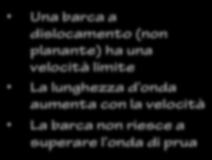 barca non riesce a superare l onda di prua Se la lunghezza al galleggiamento della