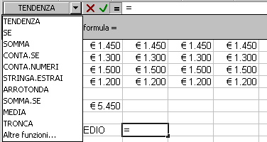 Lavorare con le funzioni 2 di 4 Per inserire una