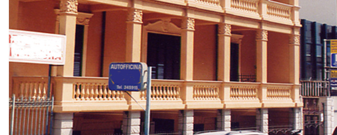 floodlighting of façade, work