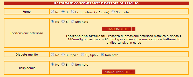 Il pulsante NASCONDI HELP che appare alla pressione del primo insieme al dettaglio dell Help contestuale permette invece di ritornare all aspetto