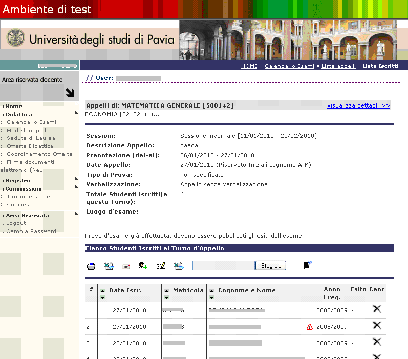 Per procedere con l inserimento