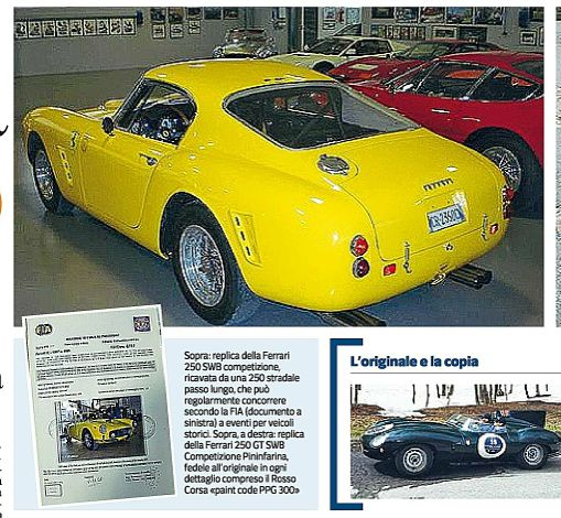 Sopra k agi.--- ----......I???1... + t....a.sur %%..`. : : r r 7V..P S'?r Z.T..._ - - -.. -... Sopra replica della Ferrari : 250 SWB competizione ricavata da una 250 stradale passo lungo che pu?