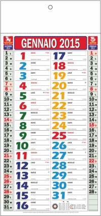 PB 24656-24657 - 24658 Calendario mensile da tavolo, con 12 fogli carta uso mano e spirale girafoglio.