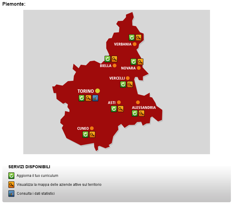 Accesso ai dati statistici Consultazione delle imprese georiferite sul territorio Autonoma consultazione