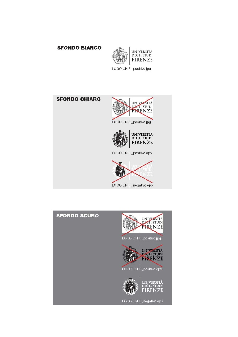 PIANO DI COMUNICAZIONE 2016-2017 Il logo di Ateneo, linee guida per l uso corretto 5.2 Colori Il Logo Unifi viene fornito in due versioni, positiva e negativa.