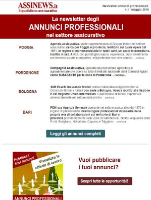 Newsletter Le Newsletter dedicate Il Mensile ASSINEWS La newsletter mensile che raggiunge circa 12.