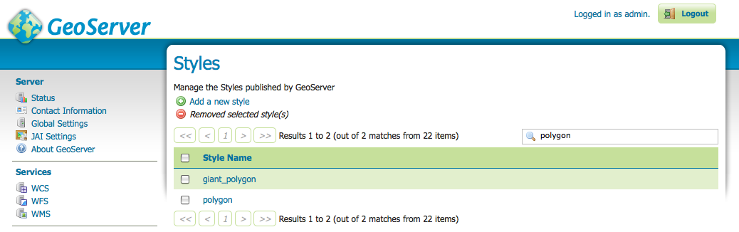 GRASS GIS WPS QGIS GeoServer GeoServer GeoServer è un software GIS per la pubblicazione di dati su Internet utilizzando gli standard OGC Esiste un