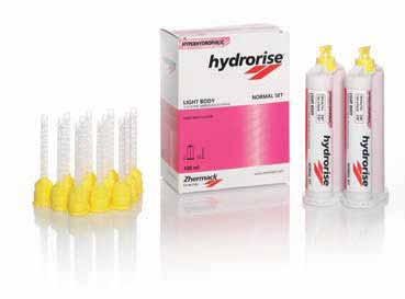 Siliconi per Addizione - Materiali da impronta hydrorise Light Body Normal & Fast Set Silicone-A iperidrofilo a bassa viscosità Protesi fissa Fluido indicato per la tecnica a doppia impronta o