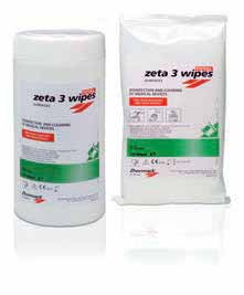 Disinfezione e Sterilizzazione zeta 3 wipes TOTAL Salviette pronte all uso impregnate con una soluzione disinfettante e detergente a contenuto medio di alcol INDICAZIONI zeta 3 wipes TOTAL sono