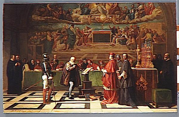 IL RAPPORTO CON LA CHIESA La Chiesa condanna Galilei come eretico perché diffondeva le idee copernicane e quindi lui si sente costretto a rinnegare tutto ciò che pensava.
