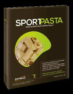 PASTA SPECIALE PER LO SPORT E IL BENESSERE SportPasta è una pasta speciale ricca di proteine, a ridotto apporto di carboidrati e a basso indice glicemico, che può essere utilizzata anche per l