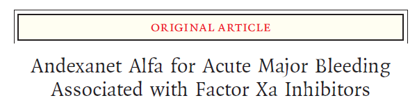 67 pts (26 riv., 20 apix, 21 enoxaparin) who had acute major bleeding within 18 hours after administration of axa inhibitor.