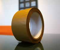 Adhesive tape with polypropylene support (BOPP) and adhesive synthetic rubber and resins, only silent.