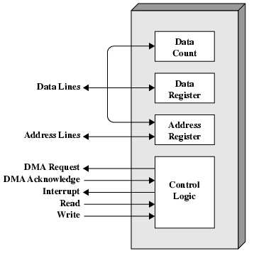 Funzione del DMA Modulo (hardware) addizionale, connesso al bus Il controllore DMA sostituisce la CPU per la maggior parte delle