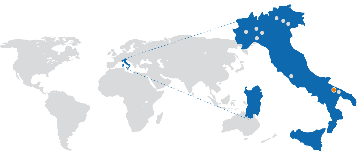 internazionale grazie alla sua presenza in Italia, Europa, Nord e Sud America, Cina.