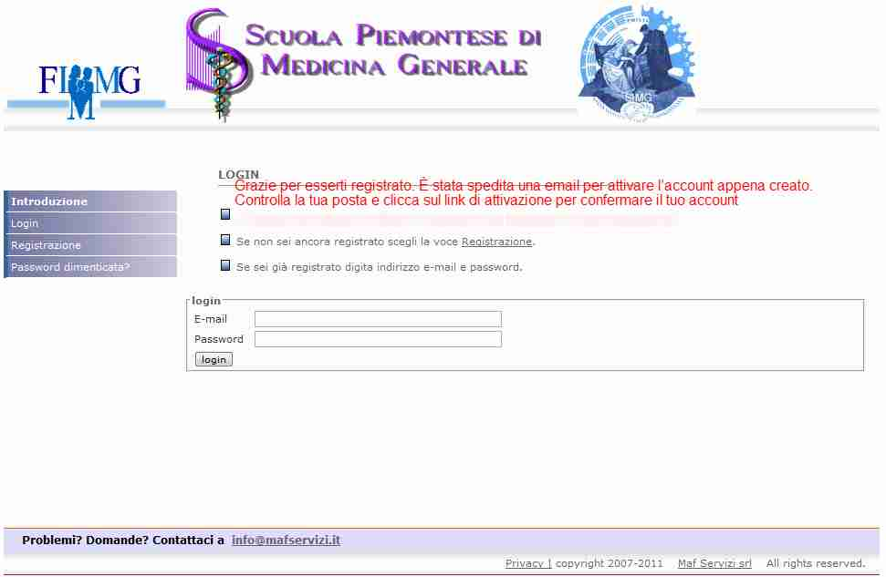 5. Controllare il proprio account email e cliccare sul link presente.