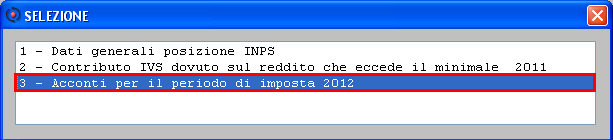 Esempio di videata: Riporto Contributi Fissi in Delega F2 Con la funzione Abilita fissi su F24