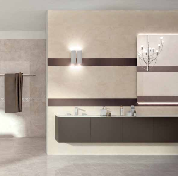 19 Ambientazione realizzata con: Setting realized with: Cult 32,5x65 Mosaico Cult 32,5x32,5 (26 tessere)