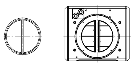 Montaggio esterno Fare i fori usando lo stampo di fissaggio e usare dei tasselli secondo il materiale di muratura (vedi anche Montaggio coperchio in terno disegno 1).