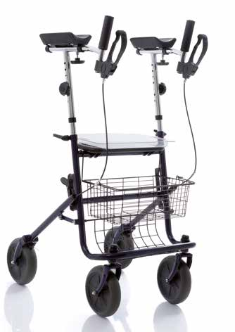 Rollator pieghevole in acciaio verniciato 4 ruote - Con