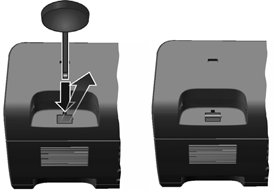 1 2 143 mm 5mm Ø Praticare due fori e inserire il tassello. È possibile utilizzare il supporto da parete come modello per i fori.