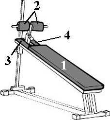 ABDOMINAL BENCH (P 018) / PANCA ADDOMINALI (P 018) ADJUSTABLE BENCH (P 020) / PANCA REGOLABILE (P 020) 1 0I028-L Seat back