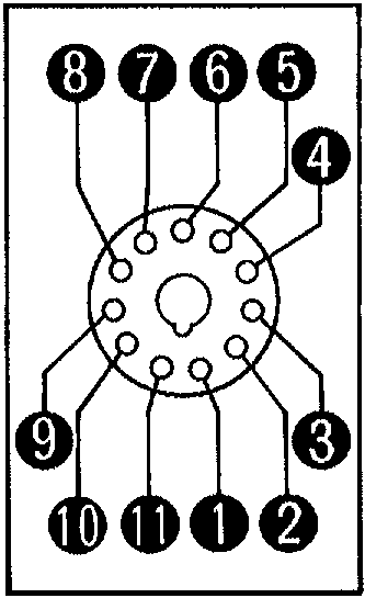 5 x 7,5 7,8 3 4,5 max 70 35,4 Disposizione terminali/ collegamenti interni (vista dall'alto) Fori di montaggio 4 max 50 P2CF-11-E (modello con copriterminali