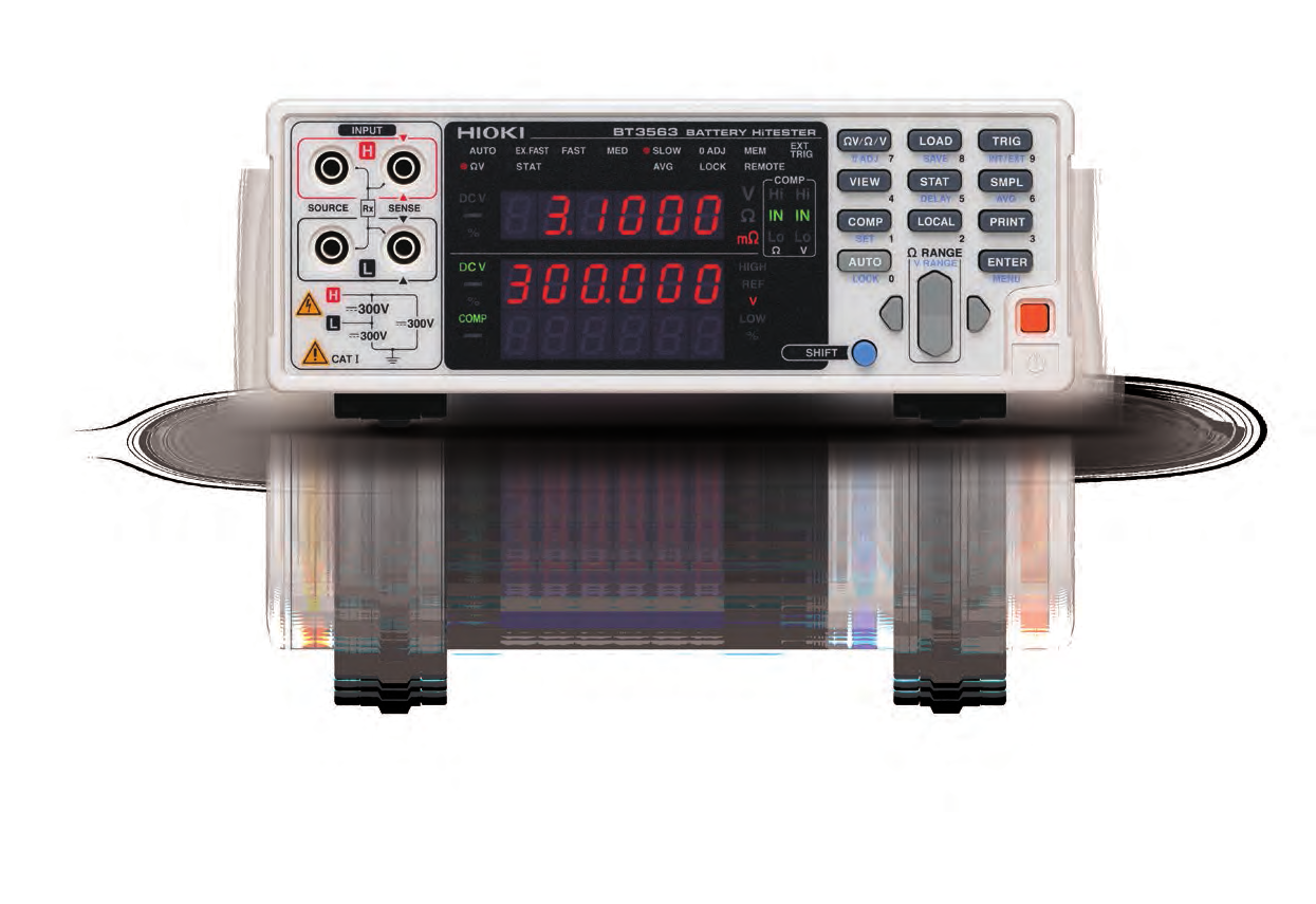 BT3563 Soluzione top gamma, 3 portate di tensione fino a 300V, per qualsiasi tipologia di batteria Top range solution, 3 voltage ranges up to 300V, for any type of battery BT3563 può testare con la