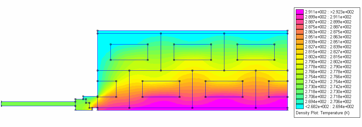 rapporto n.5 del 5.08.011. spalletta di foro finestra o porta finestra Ponte termico di parete in angolo Analisi blocco ad elementi finiti output grafico Dati di calcolo: Ψ i = 0.186 Ψ e = 0.