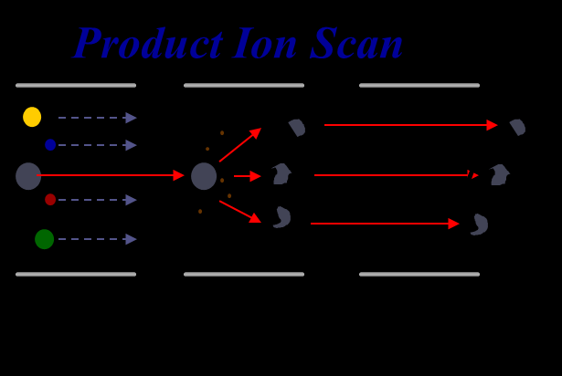 Production Ion Scan (MS/MS)- Frammentazione Continuous Ion