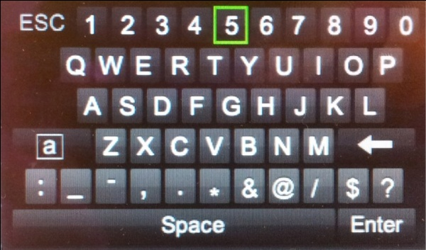 3BCapitolo 4: Istruzioni per l'uso Figura 10: tastiera su schermo Descrizione dei tasti della tastiera virtuale Consente di passare da minuscole a maiuscole.