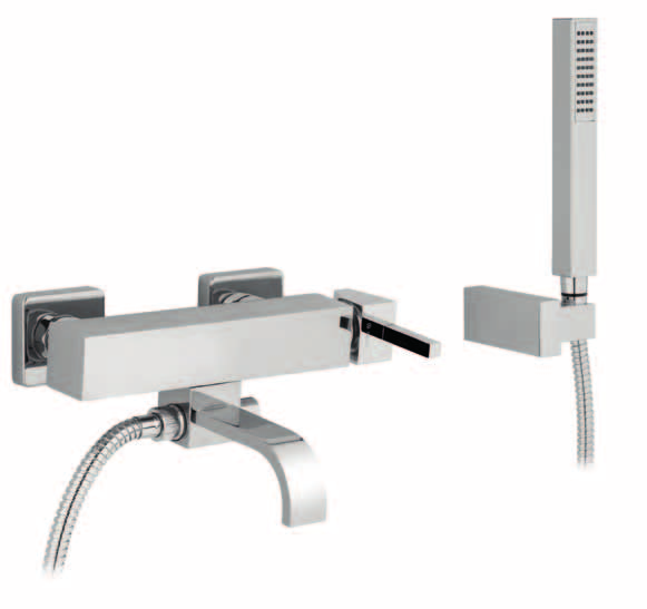 collezione cubo CB C510 CUBO 150 +/- 20 263 48 CB C510 Miscelatore monocomando vasca completo Single lever bath-shower mixer complete - deviatore doccia