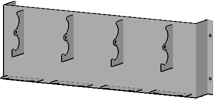 Asole per fissaggio a muro Nella parte superiore ed inferiore della piastra sono presenti delle asole per il suo fissaggio a muro.