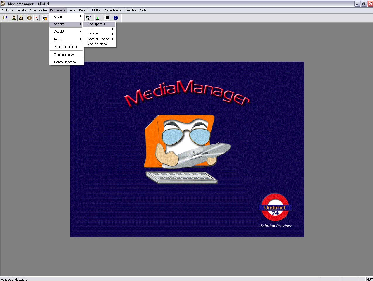 DbsbuufsjtujdifHfofsbmj MediaManager, sviluppato interamente dallo staff tecnico di Undernet 74, è un prodotto innovativo costruito sulle reali necessità di punti vendita di CD e DVD audio/video