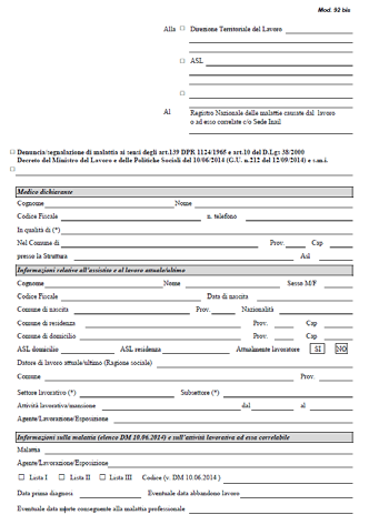 MOD. 92 bis Modulo denuncia/ SEGNALAZIONE ex art. 139 Codice identificativo I. 5. 01.