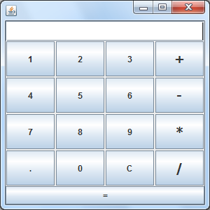 Esercitazione N6: Utilizzo di GridLayout per la costruzione di una Calcolatrice. Gestione degli eventi mediante il metodo getsource di ActionEvent e utilizzo di Font.