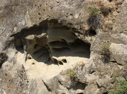 113 Nell areale del geosito affiorano depositi appartenenti al Ciclo di Caliandro e al Ciclo del Sauro, entrambi formati da conglomerati, sabbie ed argille marno-siltose. Nella Fig. 3.15.