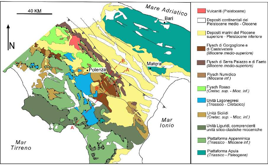 1 - Inquadramento geologico 6 Durante gli stadi di rifting, che hanno accompagnato l apertura, nel Giurassico, dell Oceano Ligure-Piemontese, faglie dirette, sin-sedimentarie, hanno controllato la