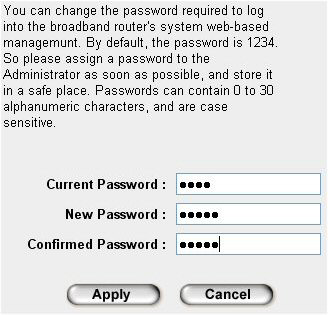 Inoltre modificare la password impedisce ad altre persone di cambiare le proprie impostazioni.. Inserire la vecchia password ( 4 ).. Inserire una nuova password.